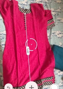 Magenta Pink Cotton Kurti