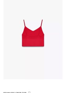 Red Seamless Crop Top