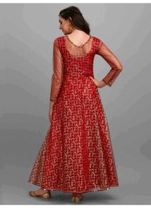 Red &amp; Gold Ethnic Gown