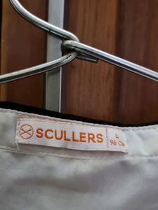 SCULLERS white Full Sleeve High Collar Top