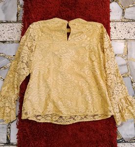 Lace Top with Cutout Detail