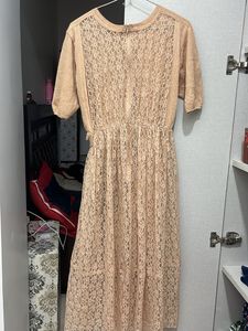 Beautiful Neted Korean Flare Dress