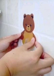 Cute Bear Wall Mounted Kitchen/Bathroom Drain Bask