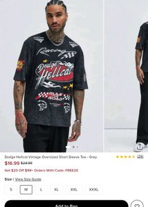 Dodge Hellcat x REASON Oversized Tee Size:M