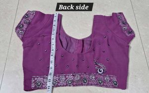 Elegant Purple Saree with Blouse