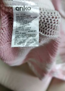 Pink &amp; White Striped Throw Blanket
