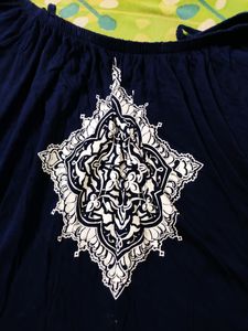 Navy Blue Crop Top