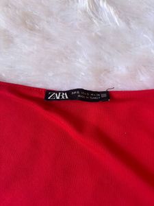 Zara Red Sleeveless Tank Top