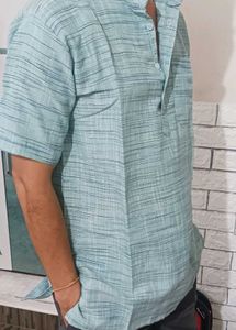 Men Khadi Cotton  Short Kurta