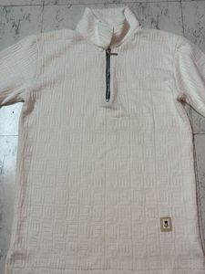 Textured Half Zip Pullover