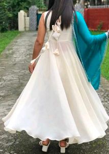 Elegant White Anarkali Kurta Set