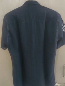 Stylish Blue Graphic Shirt