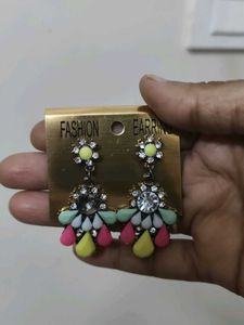 Colorful Statement Drop Earrings