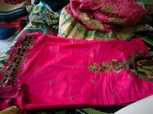 Pink Embroidered Indian Dress