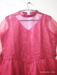 Georget Gown With Sequence Work