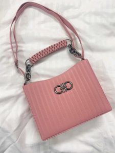 Baby pink shoulder bag