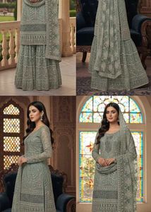 Pista Colour Pakistani Style Sharara Suit