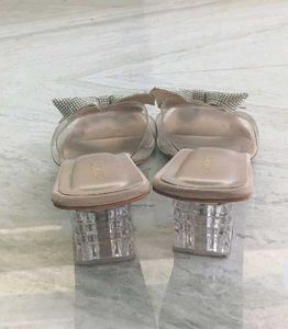 Chic Clear Heel Slides