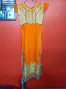 Orange &amp; Gold Kurta