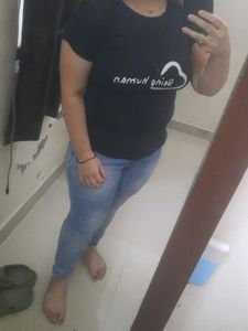 Combo Of Black RUFFLE TOP Nd Tshirt