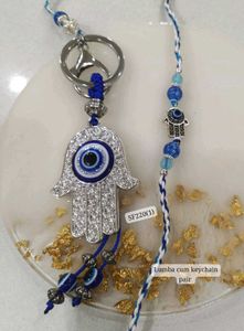 Evil Eye Lumba Keychain Rakhi Pair