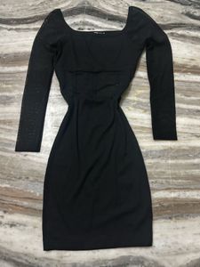 ZARA Black Long Sleeve Dress