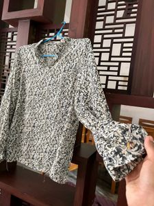 Patterned Long Sleeve Top
