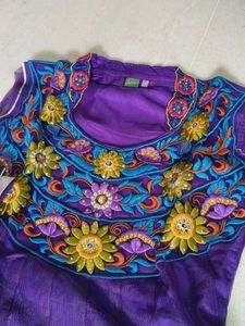 Purple Embroidered Salwar Kameez