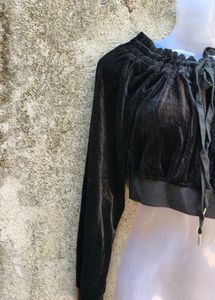 I. SEXY BLACK VELVET TOP