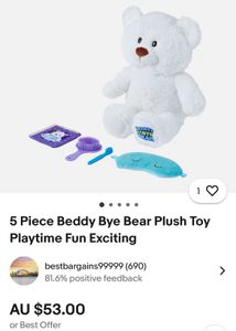 Beddy Bye Bear interactive teddy bea