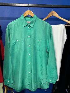 Green Silk Shirt
