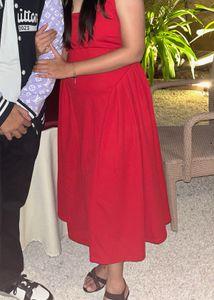 Red Sleeveless Maxi Dress