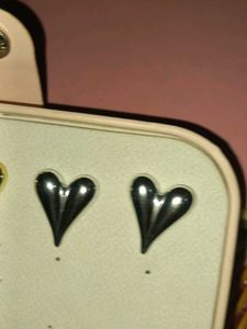 Heart Shaped Silver Earrings