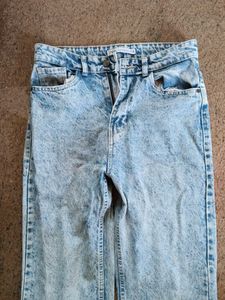 Zara Blue Wide Leg Jeans