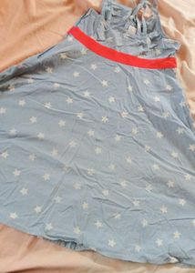 Cute Blue &amp; White Polka Dot Dress