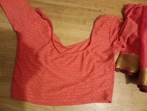 Elegant Pink Saree with blouse