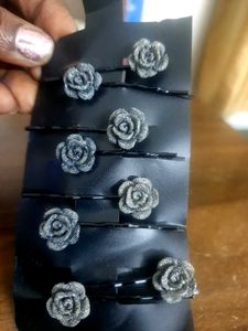 Rose Bobby Pins - Set of 7