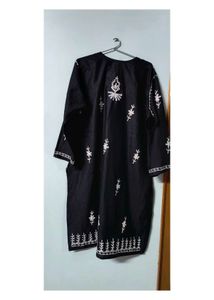 Black Chikankari Kurti