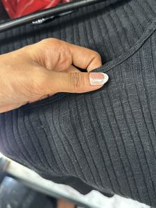 ZARA Ribbed black top