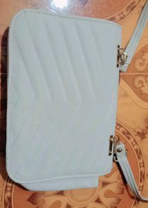 Quilted White Crossbody Bag