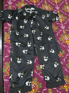 Panda Print Pajama Set