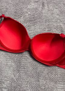 Red Lace Push-Up Bra