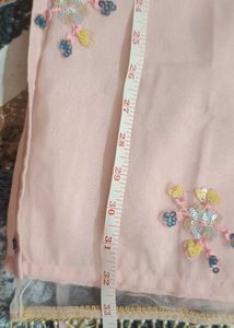 Pink Embroidered Kurta With Sharara And Dupatta