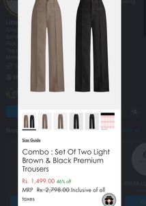 Combo: Set Of Two Light Brown &amp; Black PremiumT