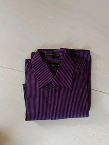 Van Heusen Purple Striped Shirt