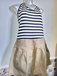 Striped Casual Dress Medium/Large Size