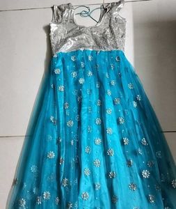 Pretty Light Blue Long Party Gown
