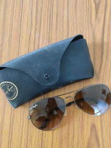 Ray Ban Aviators In Brown Ombre Shade