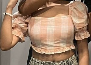 Check Crop Top