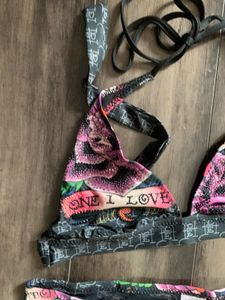 Ed Hardy Authentic Rhinestone Bikini Set